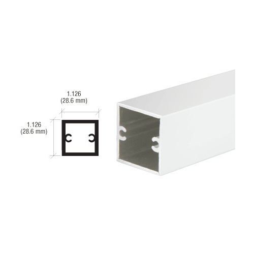 Brite Anodized 1-1/8" Square Tubing for Partition Post  36" Stock Length - pack of 4