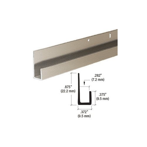 Brixwell D636BN-CCP72 Brushed Nickel 1/4" Standard Aluminum "J" Channel 72" Stock Length