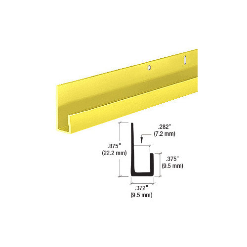 Gold Anodized 1/4" Standard Aluminum J-Channel 144" Stock Length