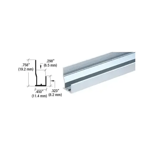 Satin Anodized FHA Type J-Channel -  12" Stock Length - pack of 10