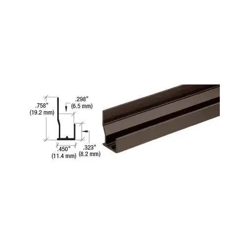 Duranodic Bronze Aluminum FHA Type J-Channel  48" Stock Length - pack of 50