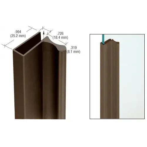 Duranodic Bronze Extruded Aluminum for Showcase Finger Pull with 1" Lip  18" Stock Length - pack of 50