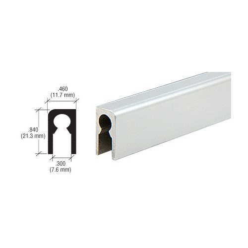 Satin Anodized Vertical Sliding Door Extrusion  36" Stock Length - pack of 4