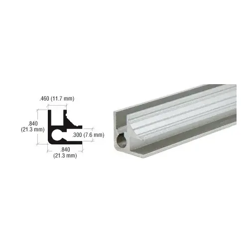 Satin Anodized Aluminum 90 Degree Upright Extrusion 144" Stock Length
