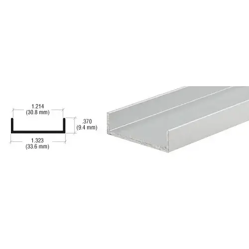 Satin Anodized Aluminum Door Jamb Extrusion  48" Stock Length