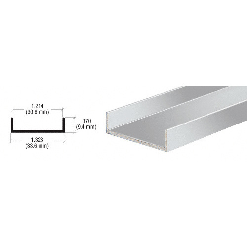 Brite Anodized Aluminum Door Jamb Extrusion  23" Stock Length