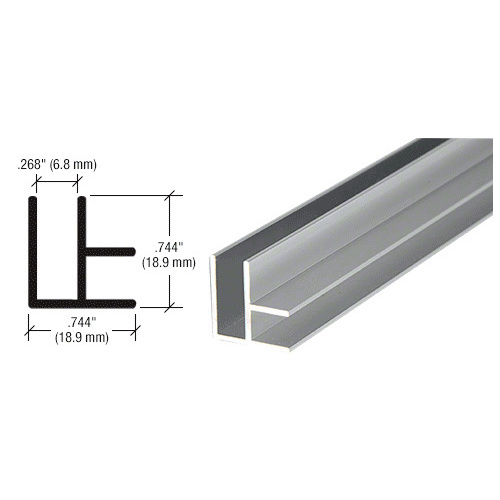 Satin Anodized Aluminum Corner Extrusion 144" Stock Length