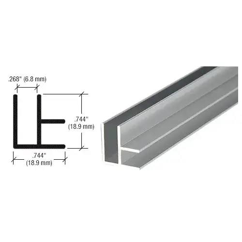 Satin Anodized Aluminum Corner Extrusion  95" Stock Length - pack of 5