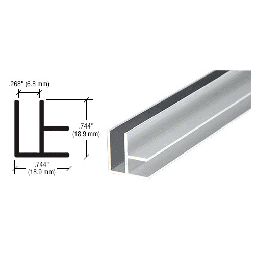 Brite Anodized Aluminum Corner Extrusion  60" Stock Length