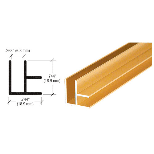 Gold Anodized Aluminum Corner Extrusion -  4 inch Sample