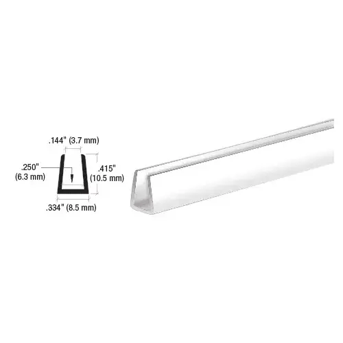 CRL D720W White 1/4" Plastic Edge Molding 144" Stock Length