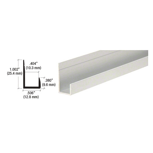 CRL D738A Satin Anodized Standard Aluminum 3/8" J-Channel 144" Stock Length