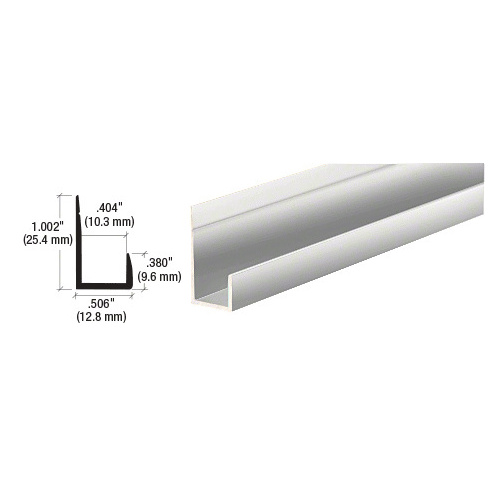 Brite Anodized Standard Aluminum 3/8" J-Channel 23" Stock Length - pack of 25