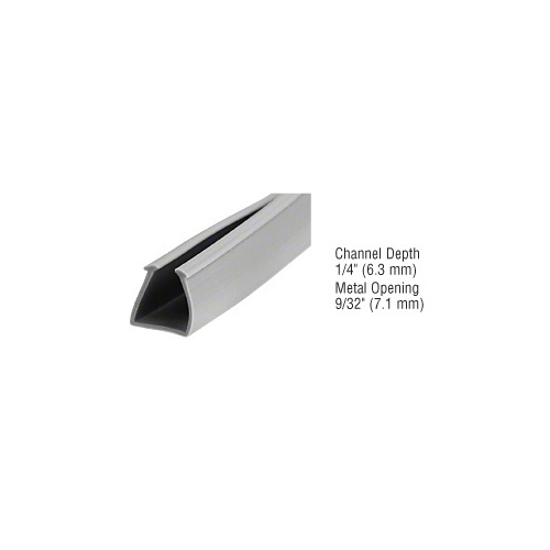 CRL D751C Gray Glazing Vinyl for 1/4" Glass Thickness - 100' Roll