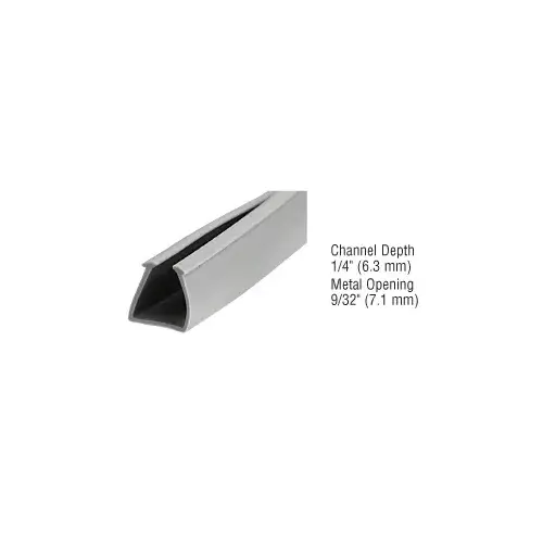 CRL D751C Gray Glazing Vinyl for 1/4" Glass Thickness - 100 ft Roll