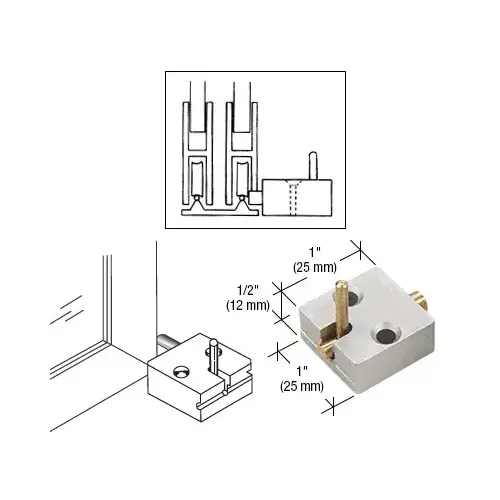 Satin Anodized Low Profile Deck Catch for Pass-Thru Windows