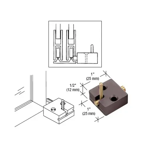 Duranodic Bronze Low Profile Deck Catch for Pass-Thru Windows