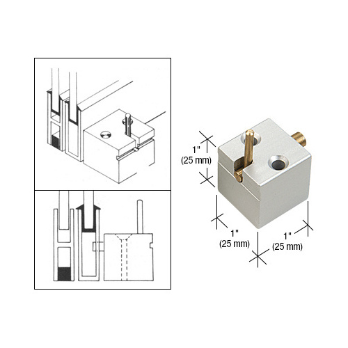 Satin Anodized Deck Catch for Pass-Thru Windows