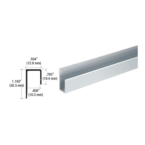 Satin Anodized Aluminum Deep Nose 3/8" J-Channel 144" Stock Length