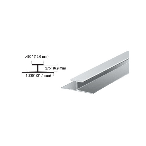 Brite Anodized Aluminum Divider Bar  95" Stock Length - pack of 10