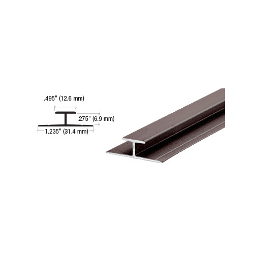 Bronze Painted Aluminum Divider Bar  84" Stock Length - pack of 50