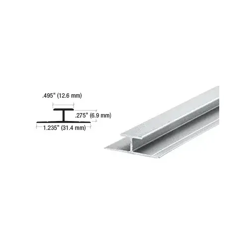 Polished Aluminum Divider Bar 144" Stock Length - pack of 10