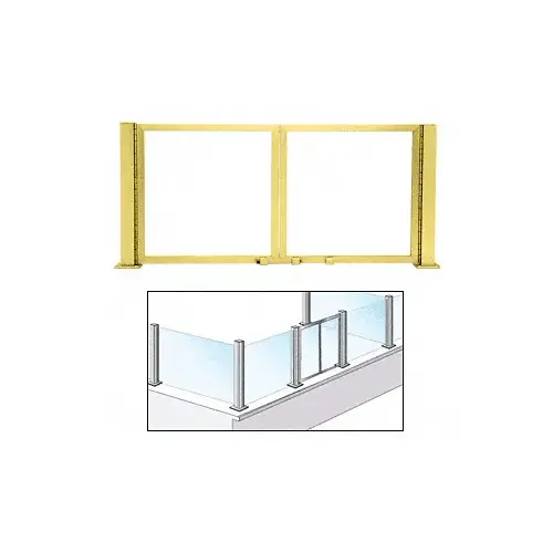 Gold Anodized Wicket Frame for Partition Posts