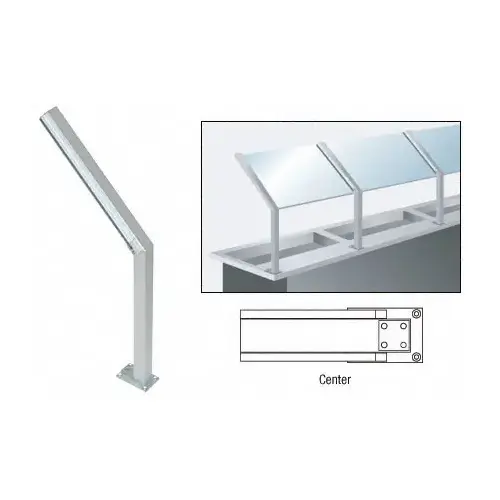 CRL D999AC Satin Anodized D999 Series 23" Center Sneeze Guard Post