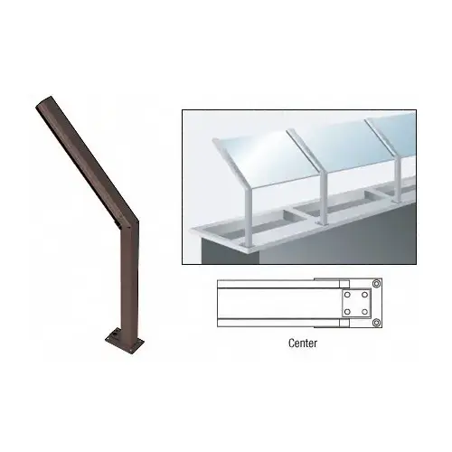 CRL D999DUC Duranodic Bronze D999 Series 23" Center Sneeze Guard Post