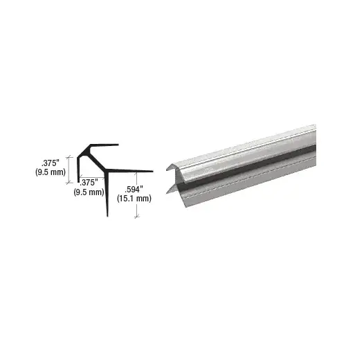 Brite Anodized Aluminum Outside Corner Extrusion 144" Stock Length