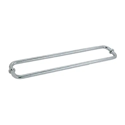 CRL BM24X24BSC Brushed Satin Chrome 24" BM Series Back-to-Back Tubular Towel Bars With Metal Washers