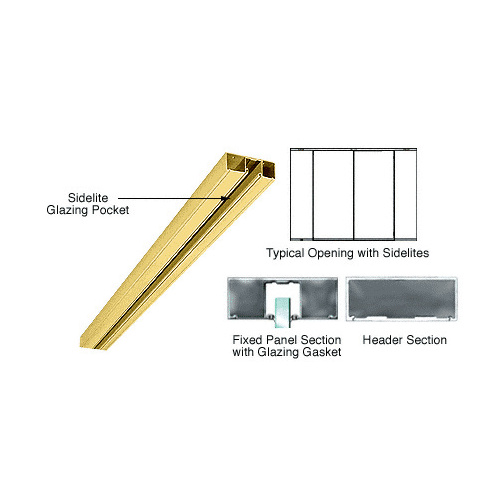 Satin Brass 4-1/2" One Pocket Double Sided Door Header Custom Length