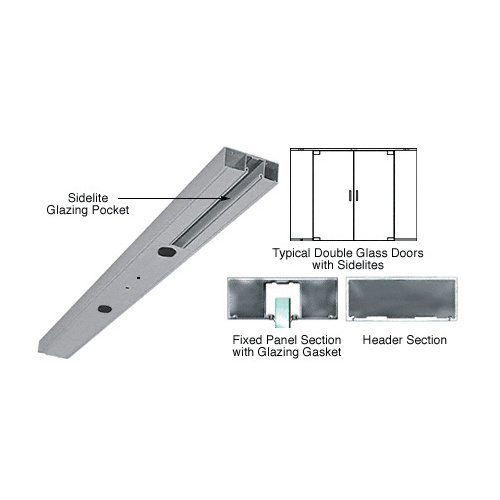 Brushed Stainless Custom Length 4-1/2" One Pocket Double Sided Door Header