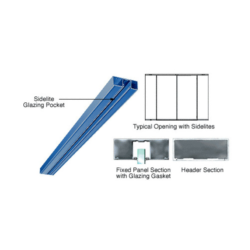 Powder Coated Custom Color 4" Header with Glazing Pocket Only Custom Length