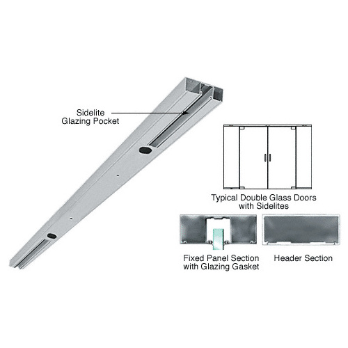 Brushed Stainless 4" Two Pocket Double Sided Door Header Custom Length