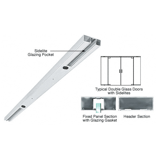 Satin Anodized 4" Two Pocket Double Sided Door Header Custom Length