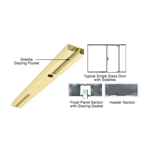 Satin Brass 4" Two Pocket Sided Door Header Custom Length