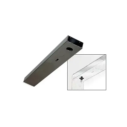 Black Powder Coated Custom Length 4-1/2" Single Door Header