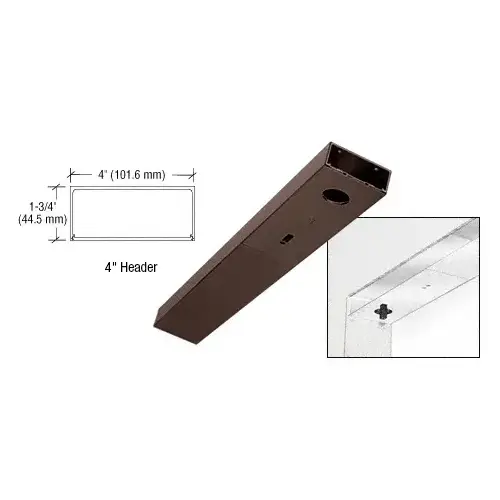 Black Bronze Anodized 4" x 36" Single Door Header