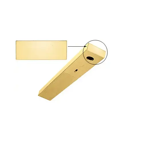 Satin Brass End Cap for 1-3/4" x 4" Headers