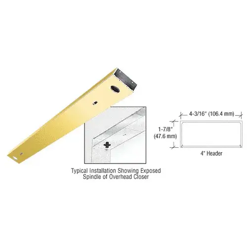 Satin Brass 4" x 72" Double Door Header