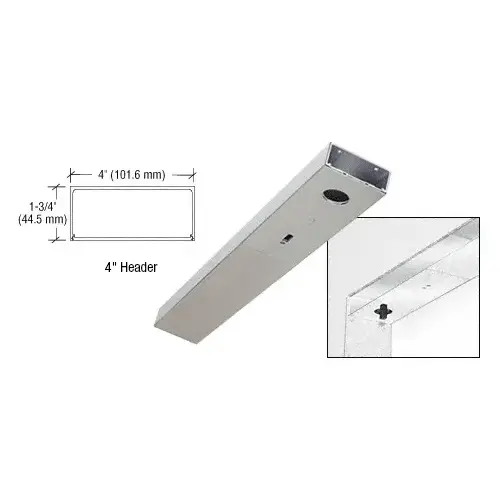 Satin Anodized 4" x 41-1/4" Single Door Header