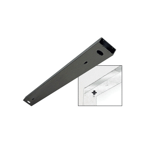 Black Powder Coated Custom Length 4-1/2" No Pocket Double Sided Door Header