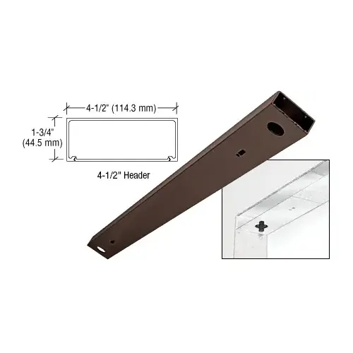 Black Bronze Anodized 4-1/2" x 72" Double Door Header