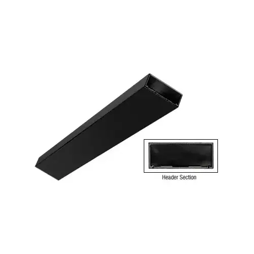 Black Powder Coated 4-1/2" Header/Jamb With Flat Filler Custom Length
