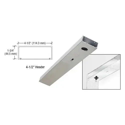 Satin Anodized 4-1/2" x 41-1/4" Single Door Header