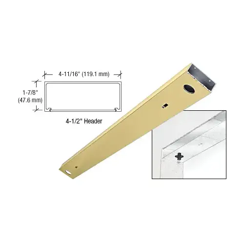 Satin Brass 4-1/2" x 72" Double Door Header