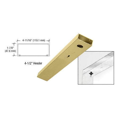 Satin Brass 4-1/2" x 36" Single Door Header