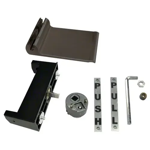 Bronze Anodized Push-Pull Paddle Handle - Push to Right