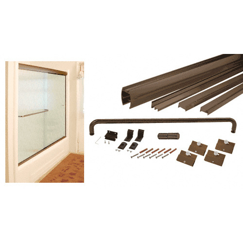 CRL DK1460720RB Oil Rubbed Bronze 60" x 72" Cottage DK Series Sliding Shower Door Kit with Metal Jambs for 1/4" Glass